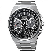 CITIZEN 西铁城 CC9009-81E 男士光动能手表 46mm 黑色 钛合金 银色 钛合金