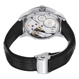 MAURICE LACROIX 艾美 奔涛系列 PT7558-SS001-330 男士机械手表 44mm 黑盘 黑色鳄鱼皮带 圆形