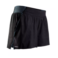 DECATHLON 迪卡侬 女士运动短裤 303800-8516672 黑色/深青砖色 XS