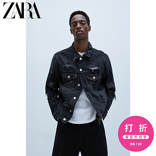 ZARA【打折】 男装 印字牛仔夹克外套 00840492800