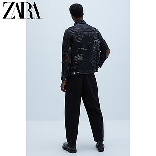 ZARA【打折】 男装 印字牛仔夹克外套 00840492800