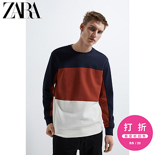 ZARA【打折】 男装 拼色纹理卫衣 09240401658