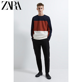 ZARA【打折】 男装 拼色纹理卫衣 09240401658