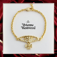 VIVIENNE WESTWOOD(薇薇安威斯特伍德) 奢侈品首饰西太后手链女37163 金色