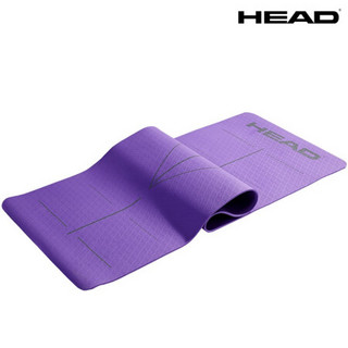 海德（HEAD） HEAD欧洲海德 瑜伽垫TPE 科技指引线 指导版 魅惑紫 TPE10MM树叶纹