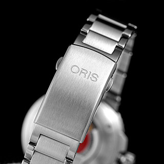 豪利时（ORIS）瑞士手表 潜水系列AQUIS 自动机械手表 43.5mm黑盘胶带/钢带日历腕表男 黑盘钢带73377304134MB