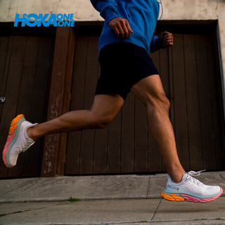 HOKA ONE ONE男Clifton Edge克利夫顿先锋公路跑步鞋回弹缓冲减震轻便透气运动鞋新 云雾灰/月岩灰 US 8.5 /265mm