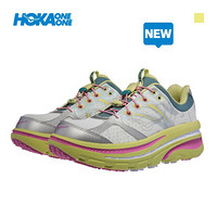 HOKA ONE ONE女款邦代B Outdoor Voices联名款Bondi B公路跑步运动鞋 柠檬黄/亮粉 US 6/ 230mm