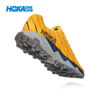 HOKA ONE ONE男托伦特越野跑步鞋Torrent竞速减震耐磨轻便运动鞋 金色 / 蓝黑色 US 7.5 /255mm