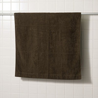 MUJI 棉绒 可再利用浴巾·薄型 毛巾 毛巾纯棉 深棕色 70×140cm