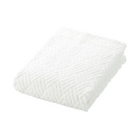 MUJI 棉绒提花织 小浴巾·中厚型 毛巾 毛巾纯棉 本白色 60x120cm