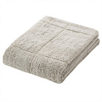 MUJI 棉绒 可再利用浴巾·厚型 毛巾 毛巾纯棉 浅灰色 70×140cm