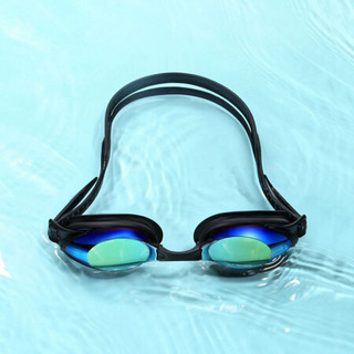 小米有品 云麦泳镜鼻夹耳塞套装男女 亲水防雾贴合舒适 防水大框游泳镜 黑灰色