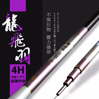 宝飞龙飞龙传奇超轻硬5H台钓竿28调鲫鲤鱼竿草青大物手杆黑坑综合钓鱼竿钓联官方店 龙飞羽超轻4.8米+金属竿止【仅78g】