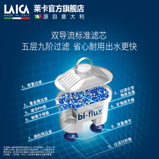 Laica莱卡茶咖滤芯滤水壶家用净水器净水壶意大利原装进口自来水过滤直饮滤芯去除水垢升级碧然德通用新 母婴滤芯6只装