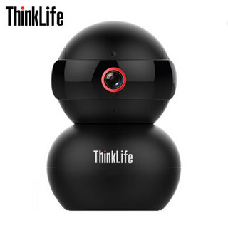 联想ThinkLife 看家宝 E 智能摄像机手机无线WiFi远程监控器家用云台摄像头 团子 黑色