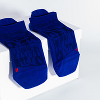 SOTX索牌羽毛球袜子男女毛巾底短筒防滑透气吸汗低筒运动袜 男款蓝色1双