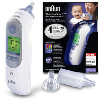 博朗（Braun）耳温枪IRT6520WE+上臂式血压计BUA6150WE+ 电动吸鼻器 BNA100三件组套 宝宝耳温枪体温计