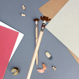SUCK UK 创意人头北欧风铅笔收藏爱好者礼物小朋友生日礼物 爵士风格铅笔搭档/带可拆卸橡皮帽
