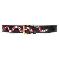 GUCCI 古驰 男士皮革针扣腰带 ‎434520 DNI1T 1058