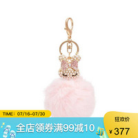 GUESS盖尔斯水钻兔子粉色绒球钥匙扣312877CG-21 pink