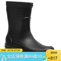 CROCS卡骆驰男鞋雨靴中筒204862 Black/Black 10