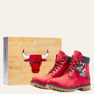 Timberland添柏岚男鞋NBA联名系带短靴马丁靴A2856610 Red Nubuck 10.5 M
