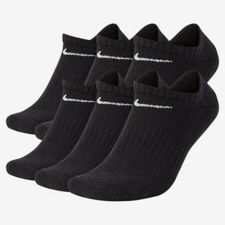耐克Nike袜子男女袜短袜隐形袜6双SX7675 Black/White L
