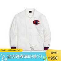 Champion冠军男士翻领系扣教练夹克外套收腰抽绳 V5089  549973 White XS