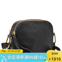 Fossil化石女款单肩包斜挎拉链小方包皮质休闲ZB7719P Black one size