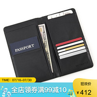 新秀丽(Samsonite)钱包男长款护照包卡包中长款两折44818 Black-44818