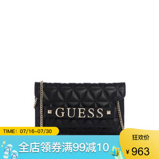 GUESS盖尔斯女包链条包斜跨包翻盖休闲包单肩包VG740772 black one