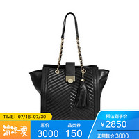 GUESS盖尔斯女包手提包链条包饺子包搭扣休闲包94G9149091Z jet black one