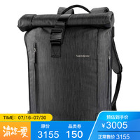 新秀丽(Samsonite)双肩包男包背包电脑包108240 Black/Silver one size