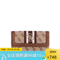 GUESS盖尔斯女包长款三折按扣钱包手拿包SG730466 brown one