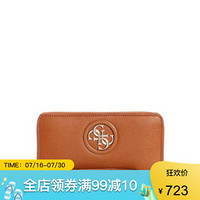 GUESS盖尔斯女士钱包长款拉链手拿包VG718646 cognac one