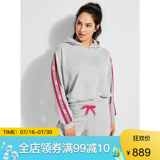 GUESS盖尔斯卫衣女士连帽衫套头衫短款O92A11FL01V gray l