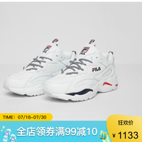 Fila斐乐男鞋运动鞋老爹鞋Ray Tracer休闲鞋1RM00661 WHT/FNVY/FRED 7