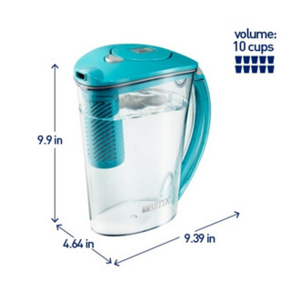 美国直邮 碧然德 Brita 厨房家用滤水壶 2400ml 蓝色