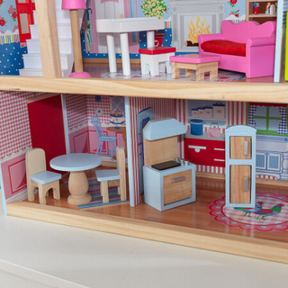 美国直邮 KidKraft儿童娃娃系列过家家玩具 切尔西娃娃小屋包括16个配件