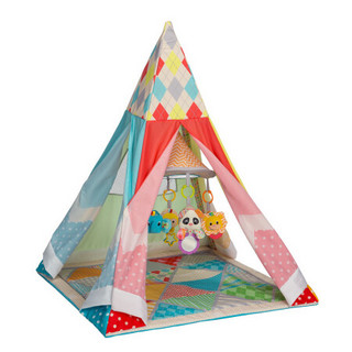 美国直邮 INFANTINO 婴幼儿帐篷游戏毯 随着我的游戏时间圆锥形的健身房