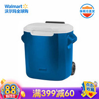 科勒曼（Coleman）  户外冷藏箱冰桶家用 轮式拉杆冷却器 蓝色 15L