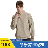 诺诗兰秋季户外男女中性款保暖防风运动舒适弹力休闲时尚连帽卫衣 GL080X03 灰绿麻灰色 L 170