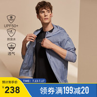 诺诗兰防晒衣女防紫外线透气防晒服男士防晒衫超薄外套皮肤风衣 GL085A17-新款 岩灰色-男 XL