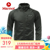 marmot/土拨鼠20春夏新品防风防泼水透气带帽皮肤衣男户外 玛瑙灰1515 S 欧码偏大