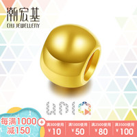 潮宏基 黄金足金 由你-隔珠 黄金转运珠女款黄金手链女款 定价 足金小隔珠 内置硅胶