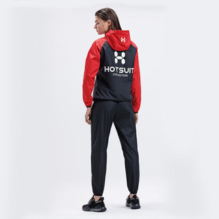 现货HOTSUIT后秀 发汗系列 运动套装女 UFC健身美体爆汗舒适发汗服 经典款塑形暴汗服 红色-女款长款 XL