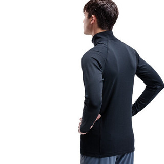 HOTSUIT后秀 塑形系列 男子长袖T恤 2020夏季新品舒适保暖防寒高领上衣 矿物黑 L
