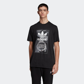 adida 阿迪达斯官网s 三叶草 CAMO TEE 男装运动短袖T恤ED6965 多色/碳黑 M