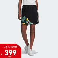 阿迪达斯官网 adidas 三叶草 SKIRT 女装运动裙子GC6831 黑色 34(165/62A)